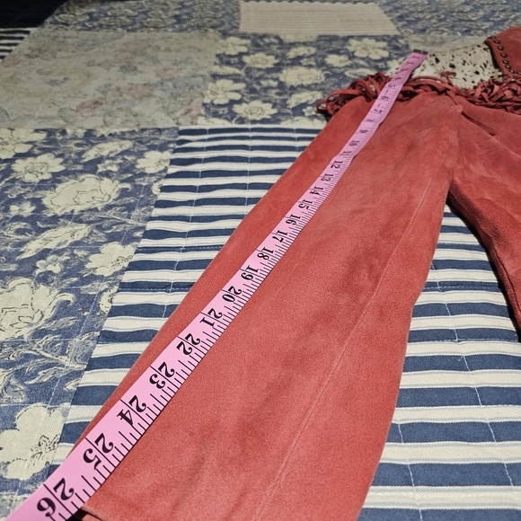 Double D Ranch Leather Jacket with Fringe and Hair On Hide Accents, Size 2X - Picture 5 of 6